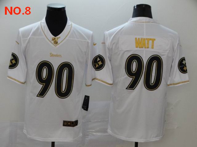 Men's Pittsburgh Steelers #90 T.J. Watt Jersey NO.8;